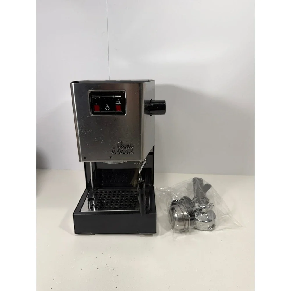 Gaggia Classic Espresso Machine Stainless Steel Italian Coffee Maker Silver